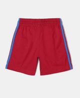 Boy's Super Combed Cotton Rich Graphic Printed Shorts with Contrast Side Taping  #AB11  - Shanghai Red