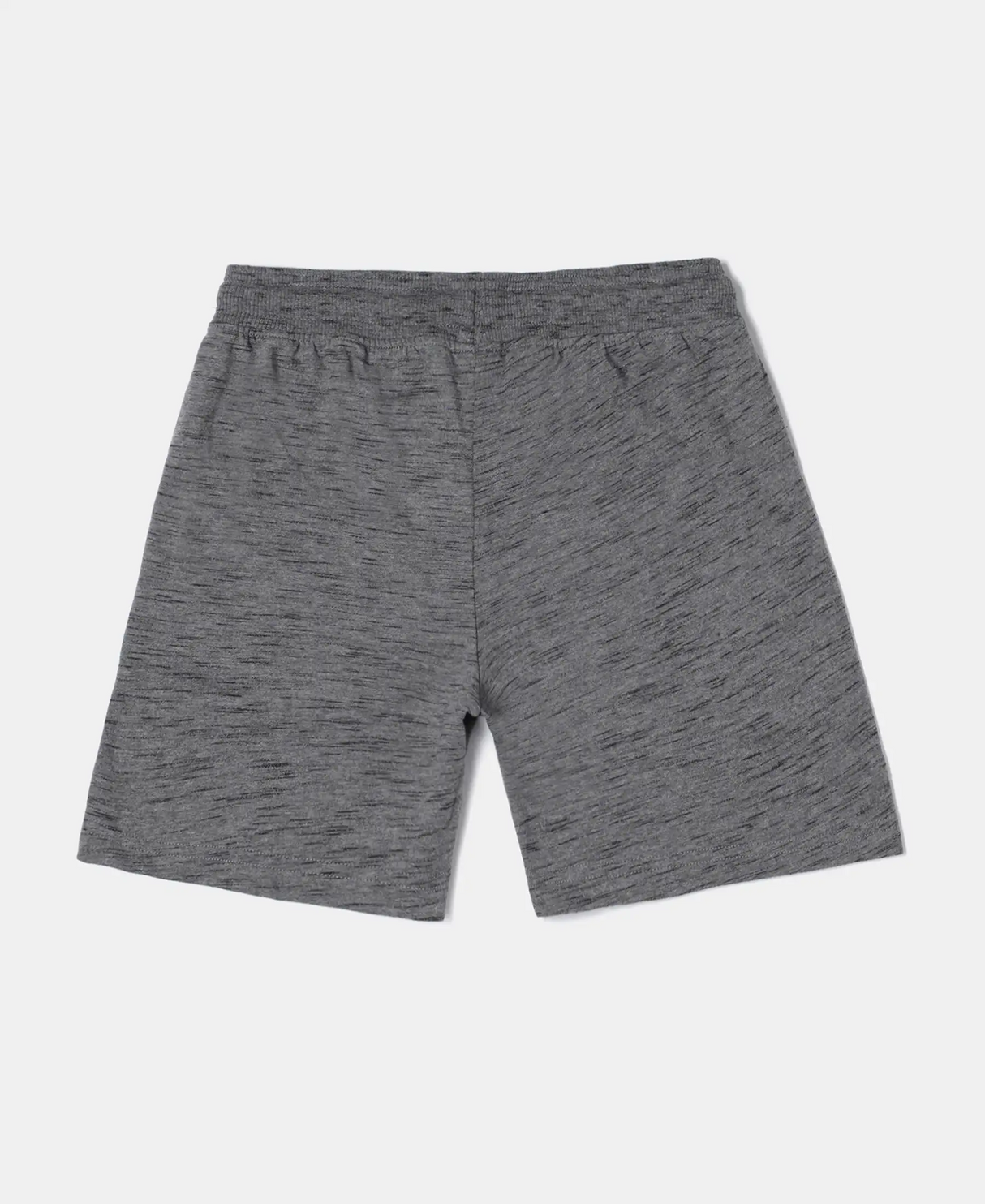 Boy's Super Combed Cotton Rich Graphic Printed Shorts #AB12 - DEEP GREY SLUB Asstd.