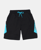 Boy's Super Combed Cotton Rich Graphic Printed Shorts with Contrast Side Panel #AB17 - Black Asstd