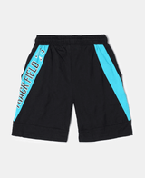 Boy's Super Combed Cotton Rich Graphic Printed Shorts with Contrast Side Panel #AB17 - Black Asstd