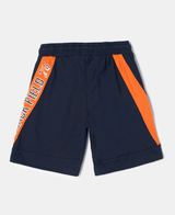 Boy's Super Combed Cotton Rich Graphic Printed Shorts with Contrast Side Panel #AB17 - Navy Asstd