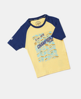 Boy's Super Combed Cotton Graphic Printed Half Sleeve Raglan T-Shirt #AB19 - Snap Dragon Assorted