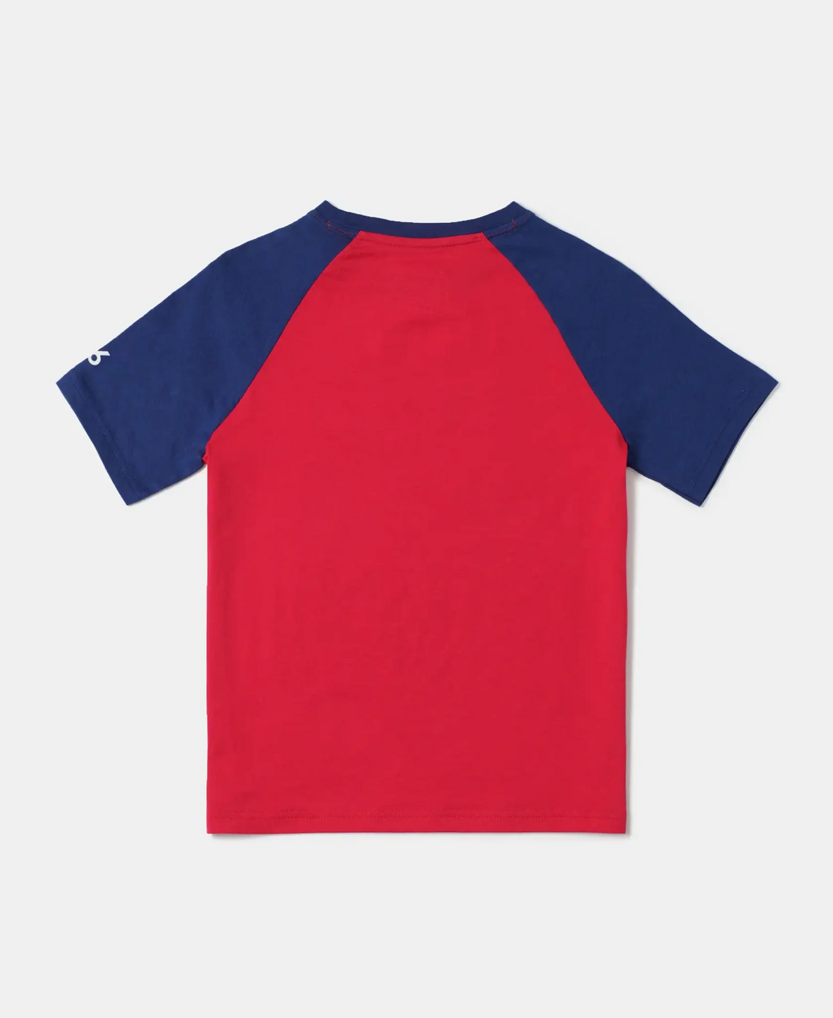 Boy's Super Combed Cotton Graphic Printed Half Sleeve Raglan T-Shirt #AB19 - Team Red Assorted