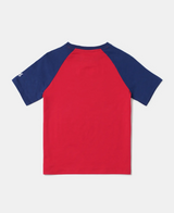 Boy's Super Combed Cotton Graphic Printed Half Sleeve Raglan T-Shirt #AB19 - Team Red Assorted