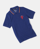 Boy's Super Combed Cotton Rich Graphic Printed Half Sleeve Polo T-Shirt #AB24 - Blue Depth Asst