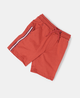 Boy's Super Combed Cotton Rich Shorts with Contrast Side Taping #AB30 - Cinnabar