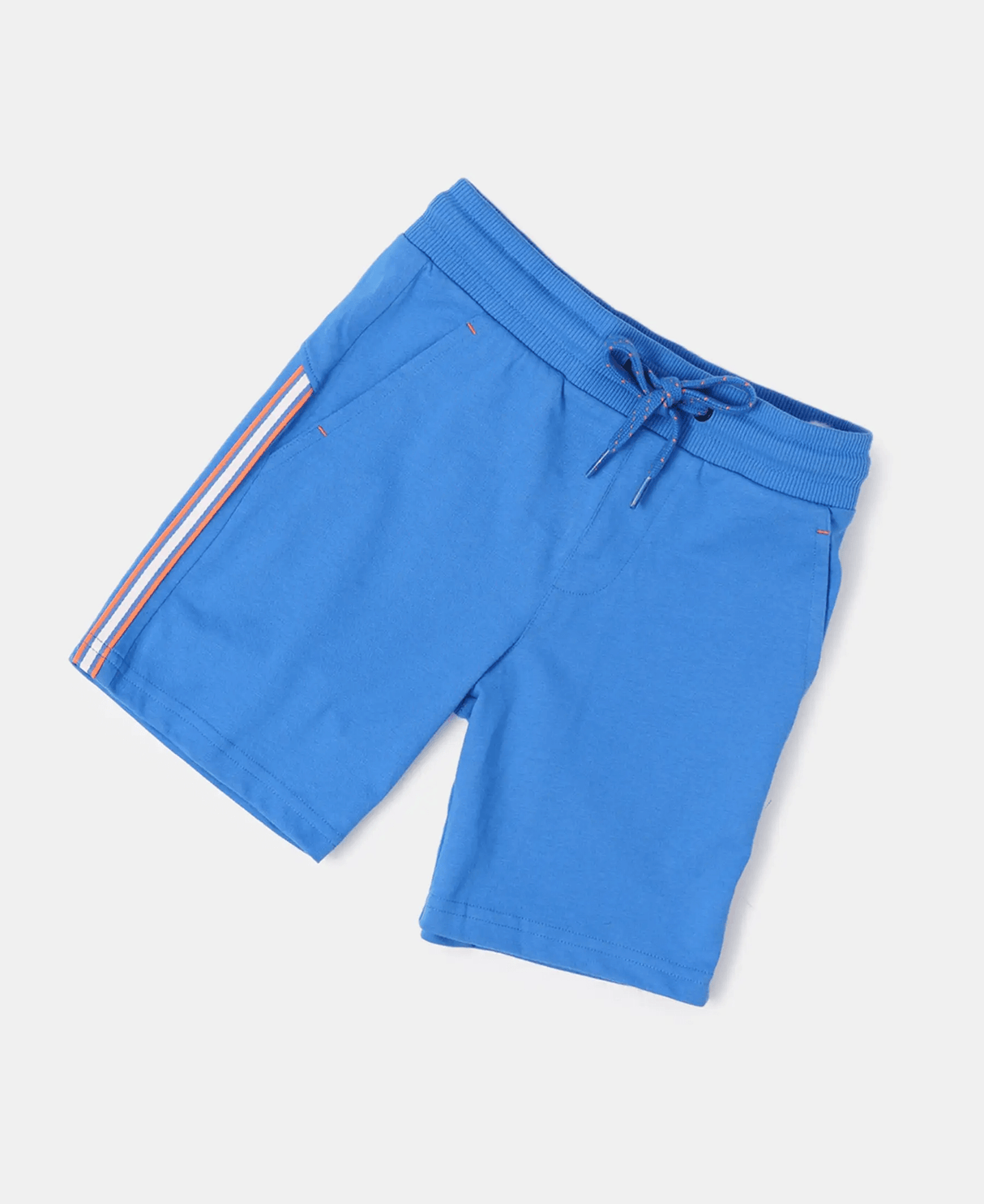 Boy's Super Combed Cotton Rich Shorts with Contrast Side Taping #AB30 - Palace Blue