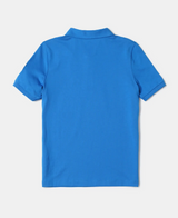 Boy's Super Combed Cotton Rich Graphic Printed Half Sleeve Polo T-Shirt #AB39 - Neon Blue Asst