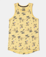 Boy's Super Combed Cotton Printed Tank Top #CB01 - Corn Silk Printed