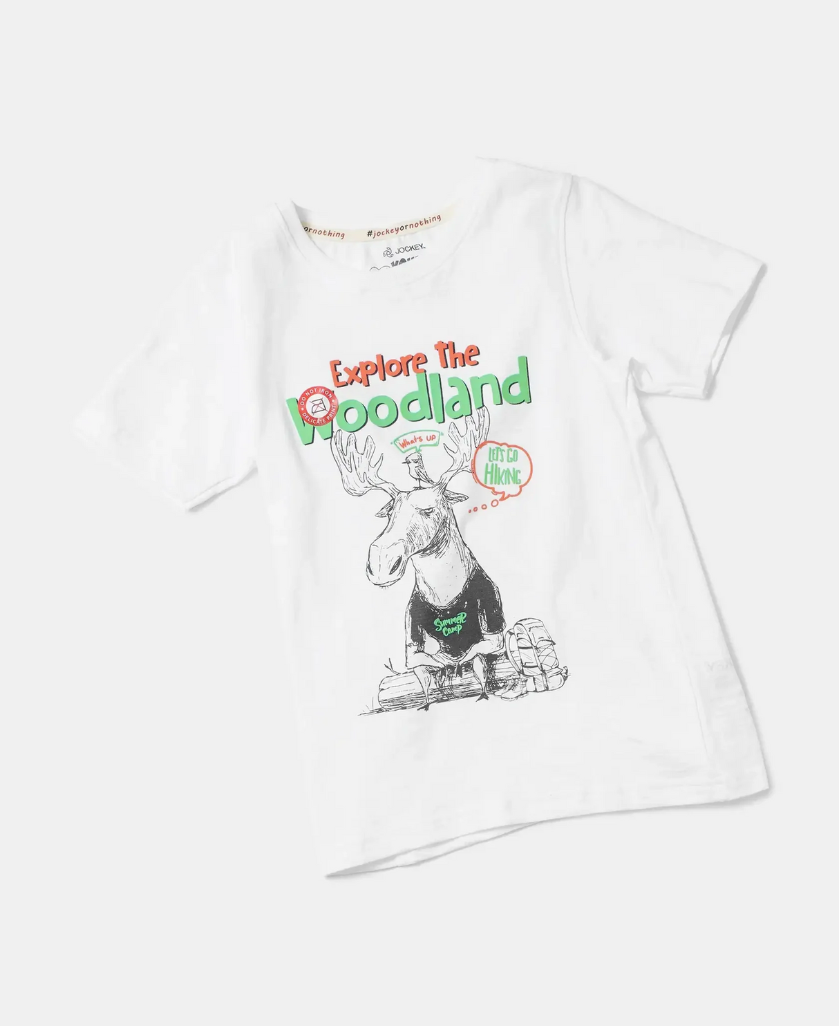 Boy's Super Combed Cotton Graphic Printed Half Sleeve T-Shirt #CB02 - White Printed Assorted