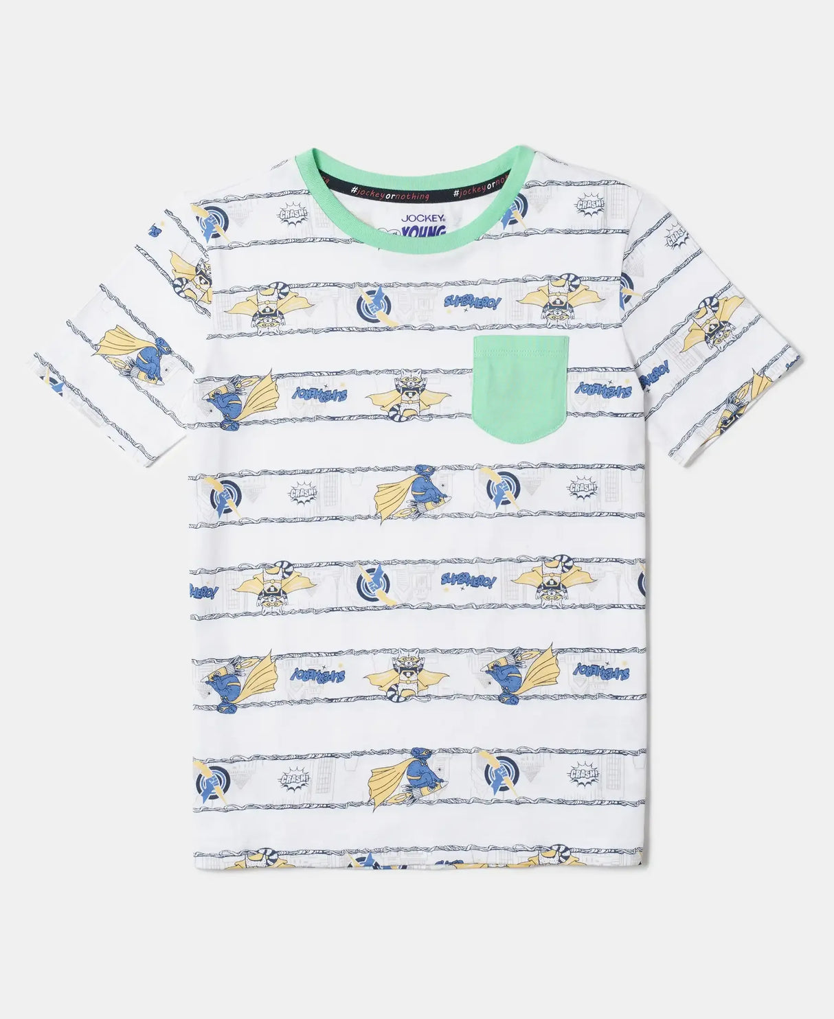 Boy's Super Combed Cotton Printed Half Sleeve T-Shirt #CB08 - Assorted