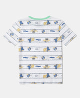 Boy's Super Combed Cotton Printed Half Sleeve T-Shirt #CB08 - Assorted