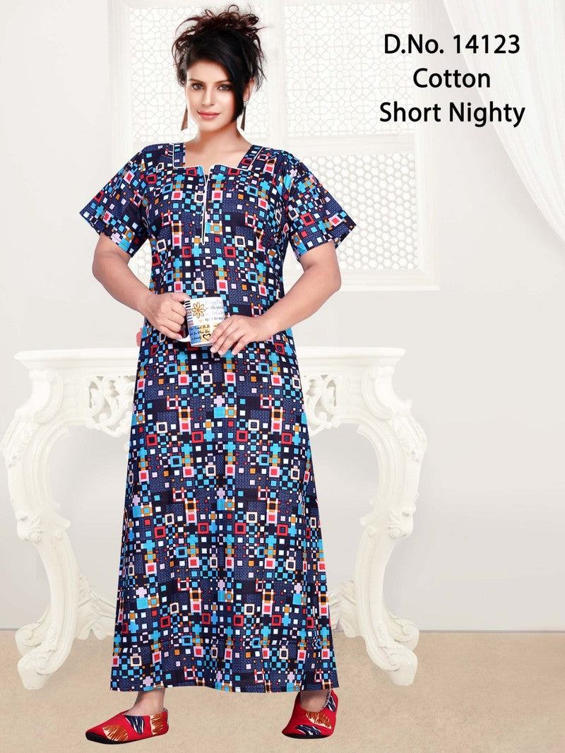 Missy - Cotton Short Nighty Women Gown