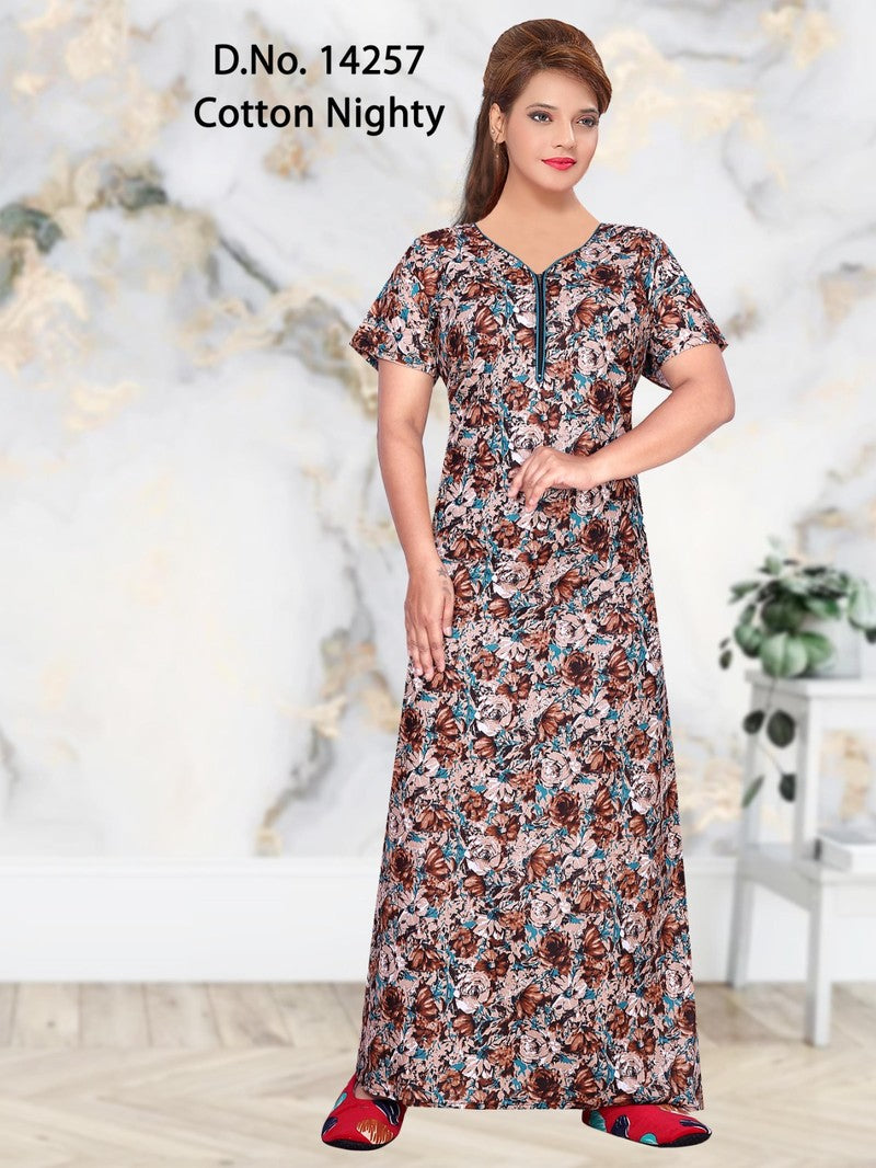 Missy - Cotton Printed Women Nighty Gown