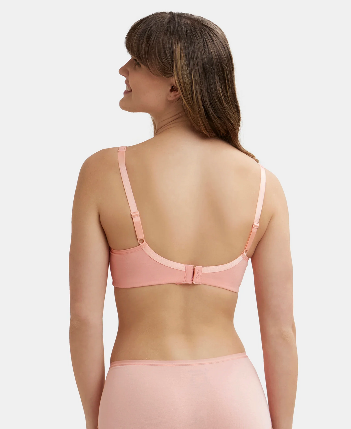 Wirefree Non Padded  Full Coverage Everyday Bra with Concealed Shaper Panel #FE41 - Candle Light Pitch