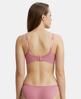 Wirefree Non Padded  Full Coverage Everyday Bra with Concealed Shaper Panel #FE41- Heather Rose