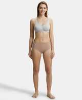 Wirefree Non Padded  Full Coverage Everyday Bra with Concealed Shaper Panel #FE41 - Steel Grey Melange