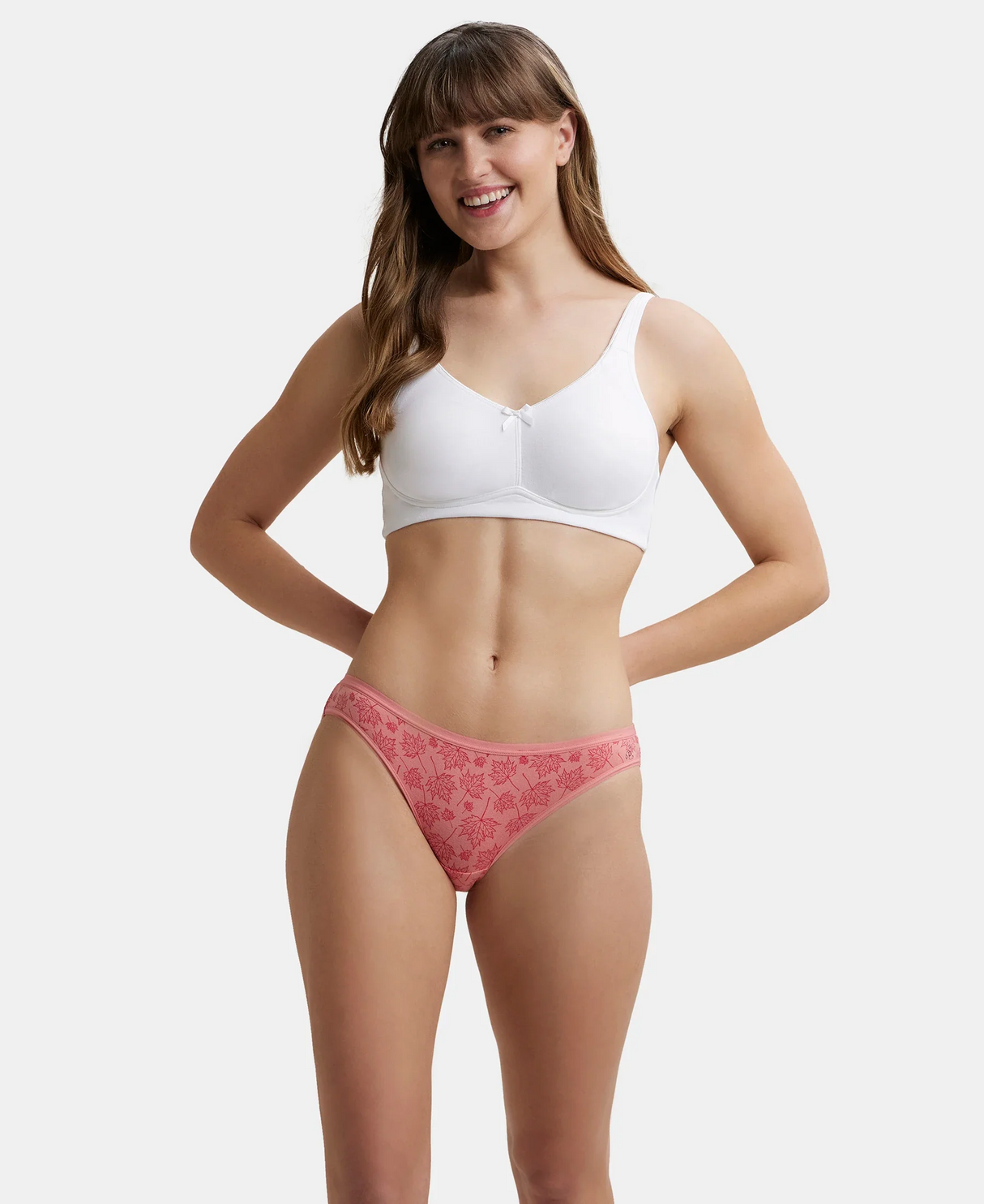 Wirefree Non Padded Full Coverage Plus Size Bra with Concealed Shaper Panel #FE41 - White