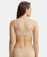 Wirefree Non Padded  Full Coverage Everyday Bra with Concealed Shaper Panel #FE41 - Skin