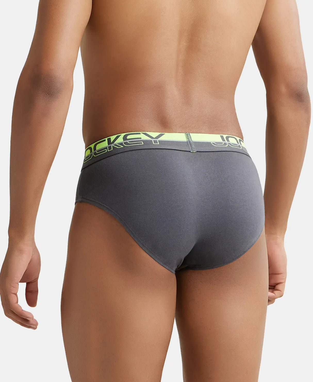 JOCKEY Super Combed Cotton Solid Brief with Ultrasoft Waistband #FP01 - Asphalt