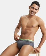 JOCKEY Super Combed Cotton Solid Brief with Ultrasoft Waistband #FP01 - Asphalt