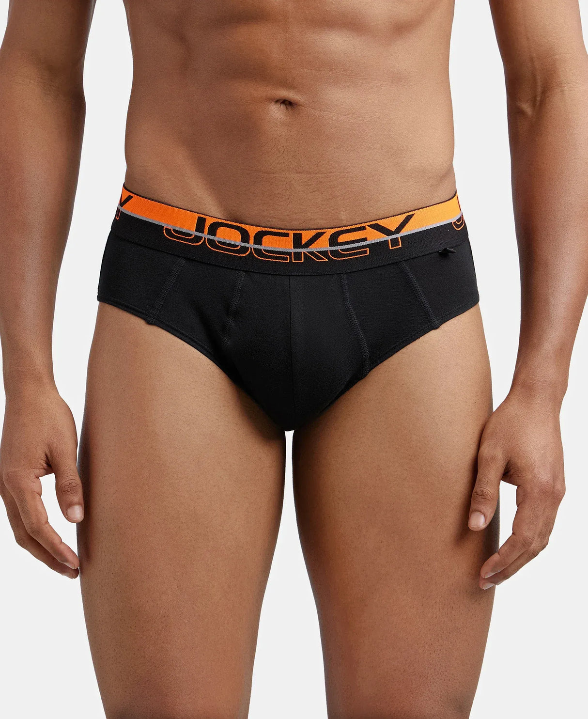 JOCKEY Super Combed Cotton Solid Brief with Ultrasoft Waistband #FP01 - Black