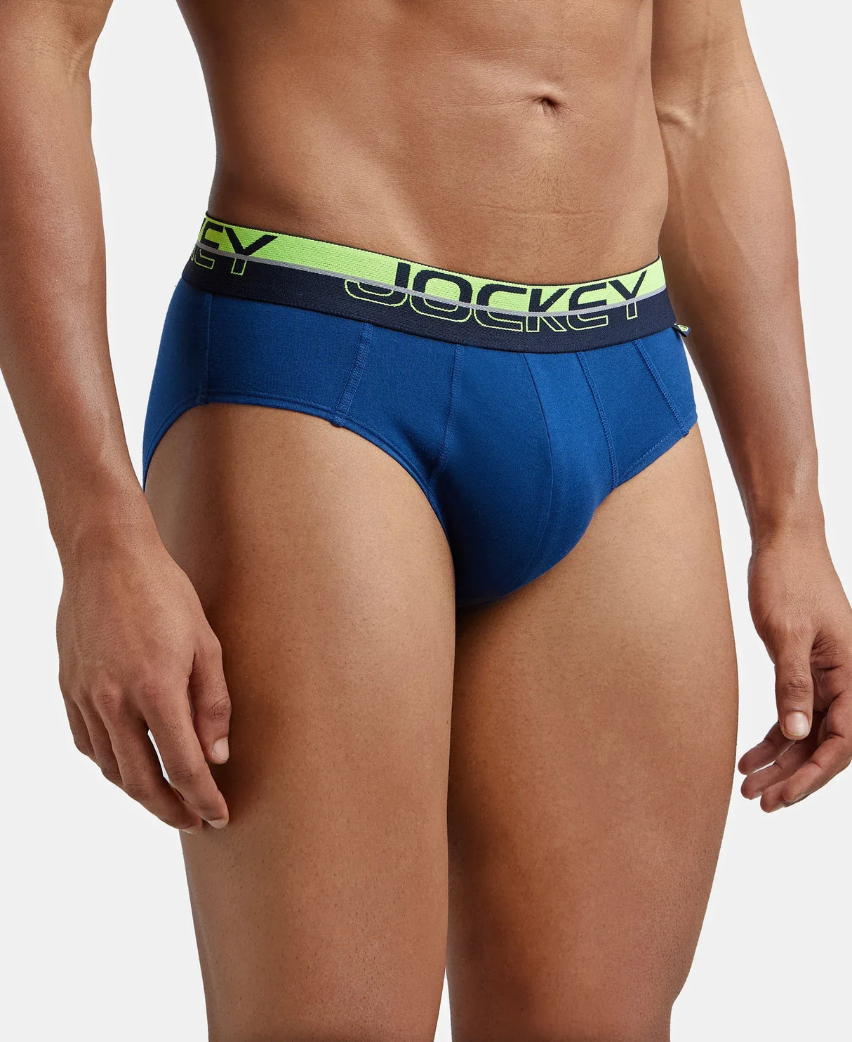 JOCKEY Super Combed Cotton Solid Brief with Ultrasoft Waistband #FP01 - Estate Blue