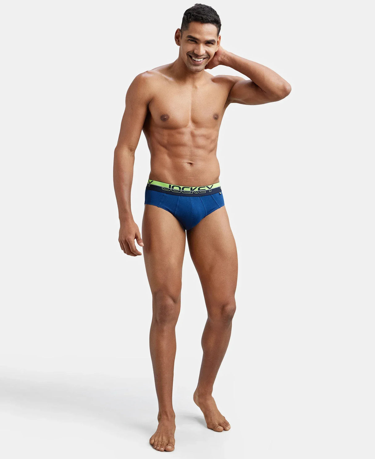 JOCKEY Super Combed Cotton Solid Brief with Ultrasoft Waistband #FP01 - Estate Blue