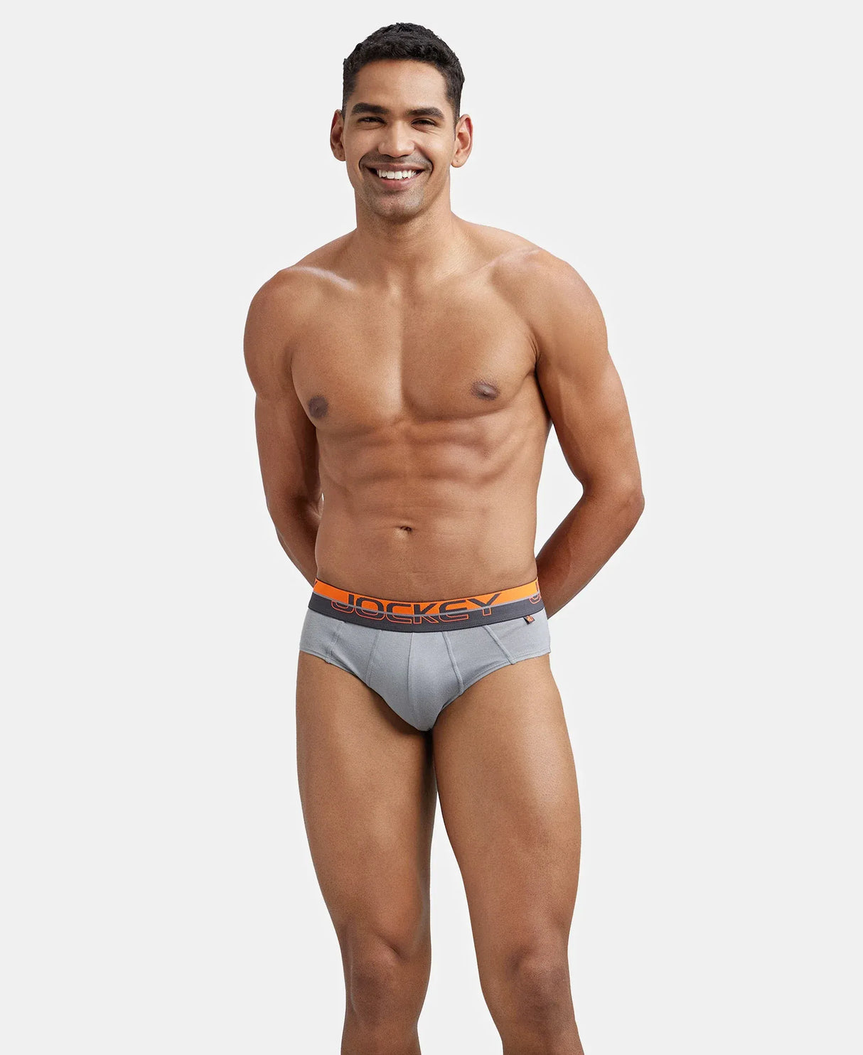 JOCKEY Super Combed Cotton Solid Brief with Ultrasoft Waistband #FP01 - Monument