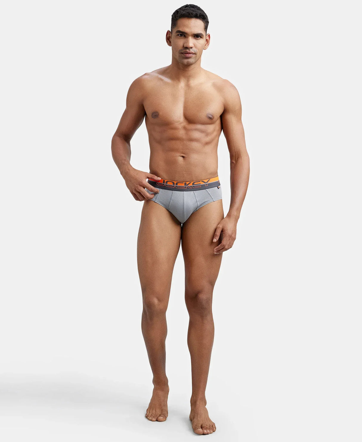 JOCKEY Super Combed Cotton Solid Brief with Ultrasoft Waistband #FP01 - Monument