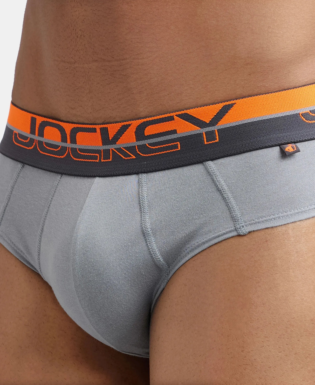 JOCKEY Super Combed Cotton Solid Brief with Ultrasoft Waistband #FP01 - Monument