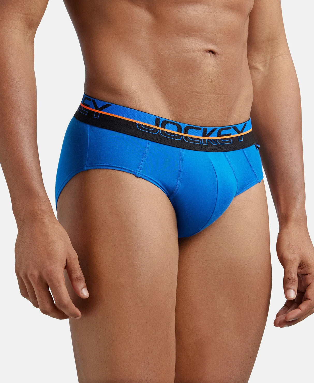 JOCKEY Super Combed Cotton Solid Brief with Ultrasoft Waistband #FP01 - Rich Royal Blue