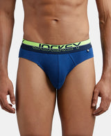 JOCKEY Super Combed Cotton Rib Solid Brief with Ultrasoft Waistband #FP02- Estate Blue