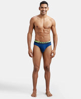 JOCKEY Super Combed Cotton Rib Solid Brief with Ultrasoft Waistband #FP02- Estate Blue