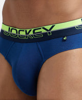 JOCKEY Super Combed Cotton Rib Solid Brief with Ultrasoft Waistband #FP02- Estate Blue