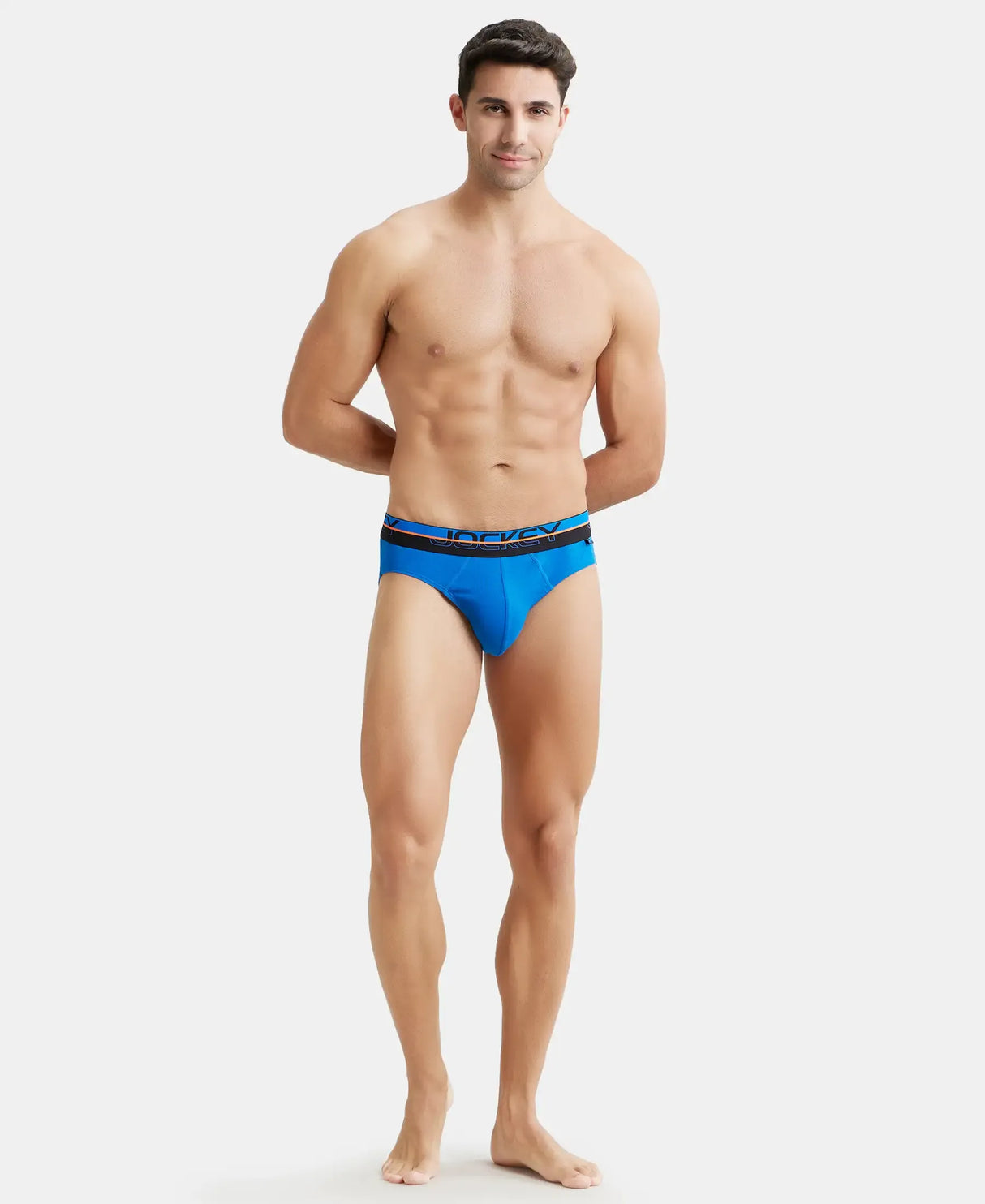 JOCKEY Super Combed Cotton Rib Solid Brief with Ultrasoft Waistband #FP02- Rich Royal Blue