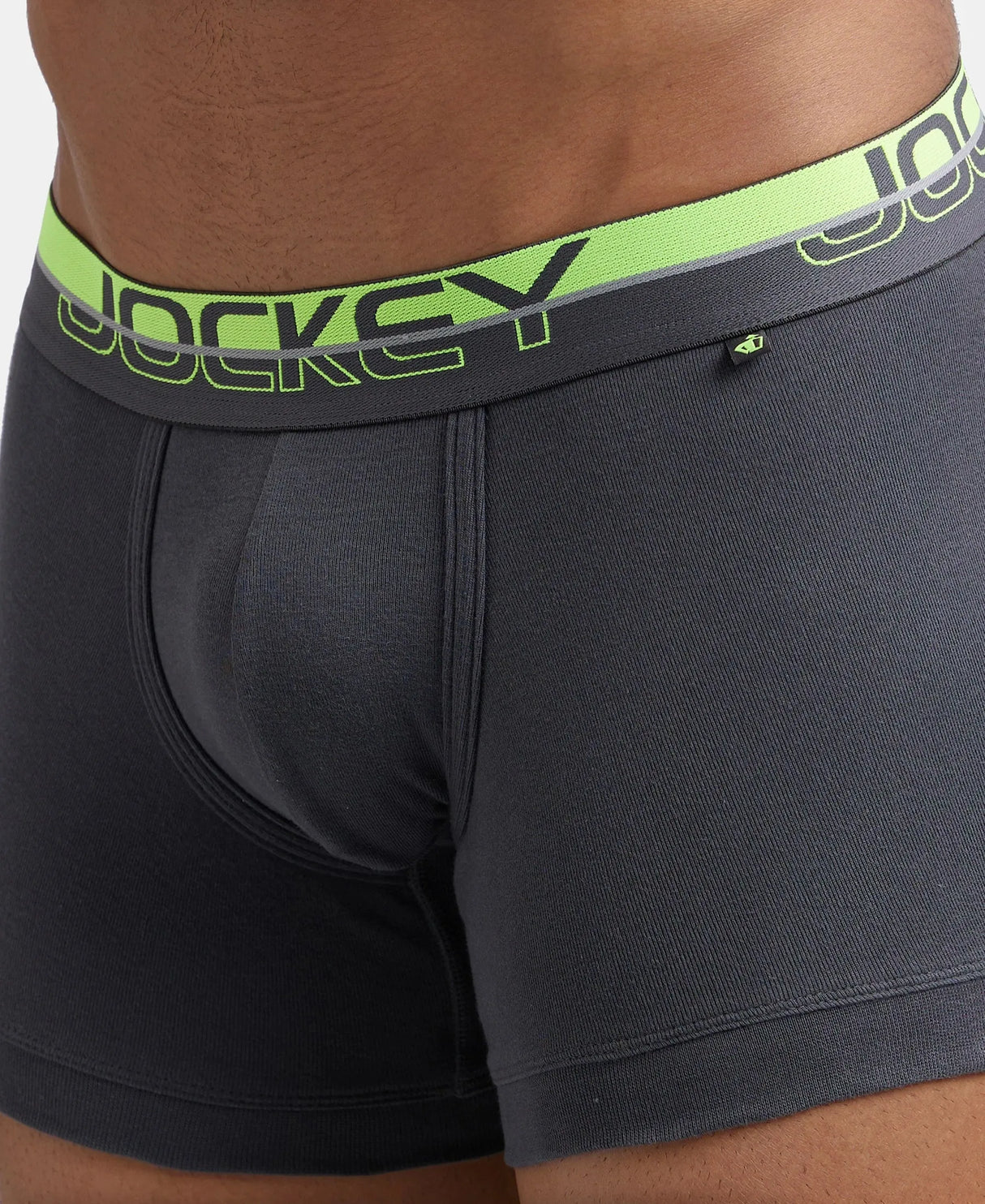 JOCKEY Super Combed Cotton Rib Solid Trunk with Ultrasoft Waistband #FP03- Asphalt