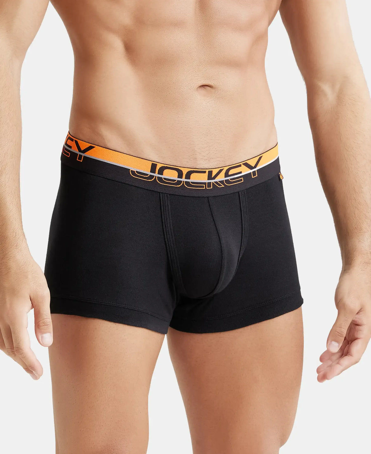 JOCKEY Super Combed Cotton Rib Solid Trunk with Ultrasoft Waistband #FP03- Black