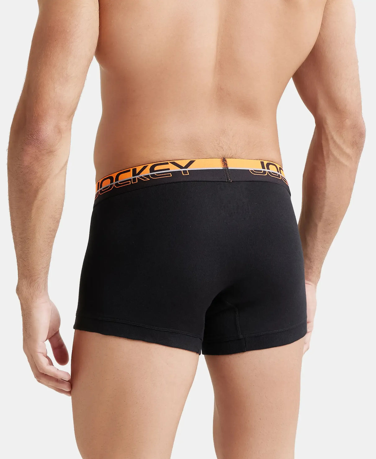 JOCKEY Super Combed Cotton Rib Solid Trunk with Ultrasoft Waistband #FP03- Black