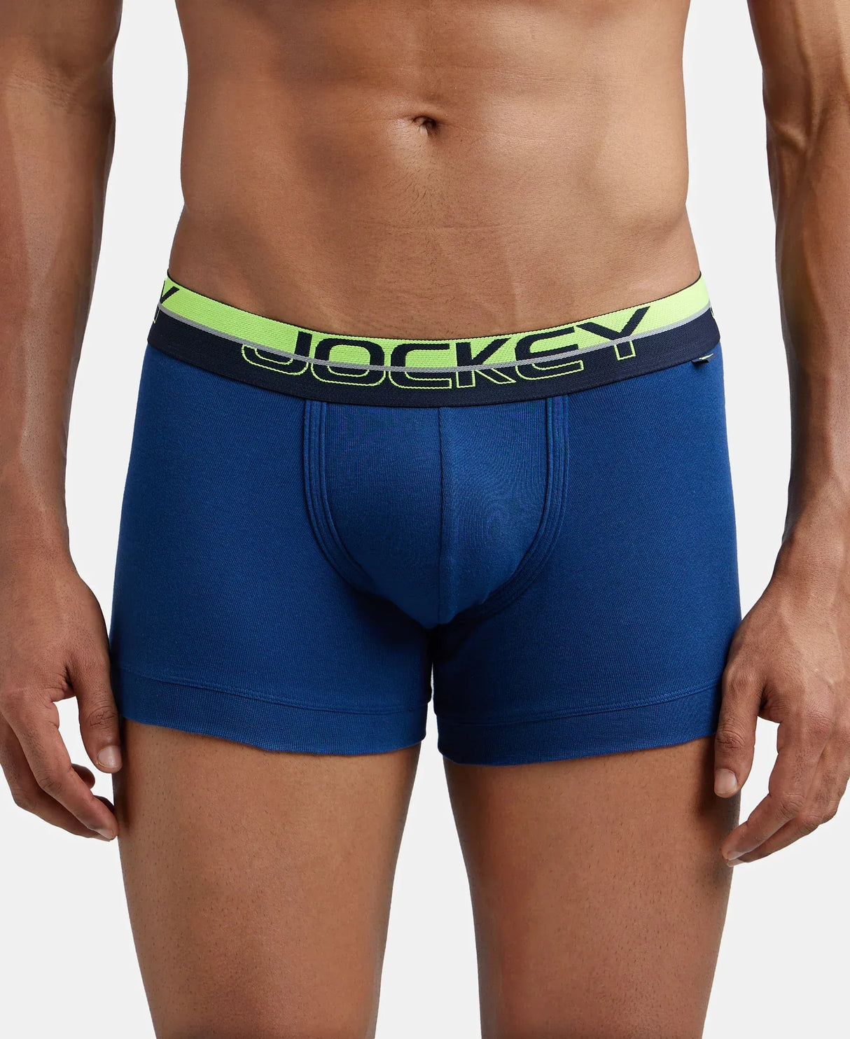 JOCKEY Super Combed Cotton Rib Solid Trunk with Ultrasoft Waistband #FP03- Estate Blue