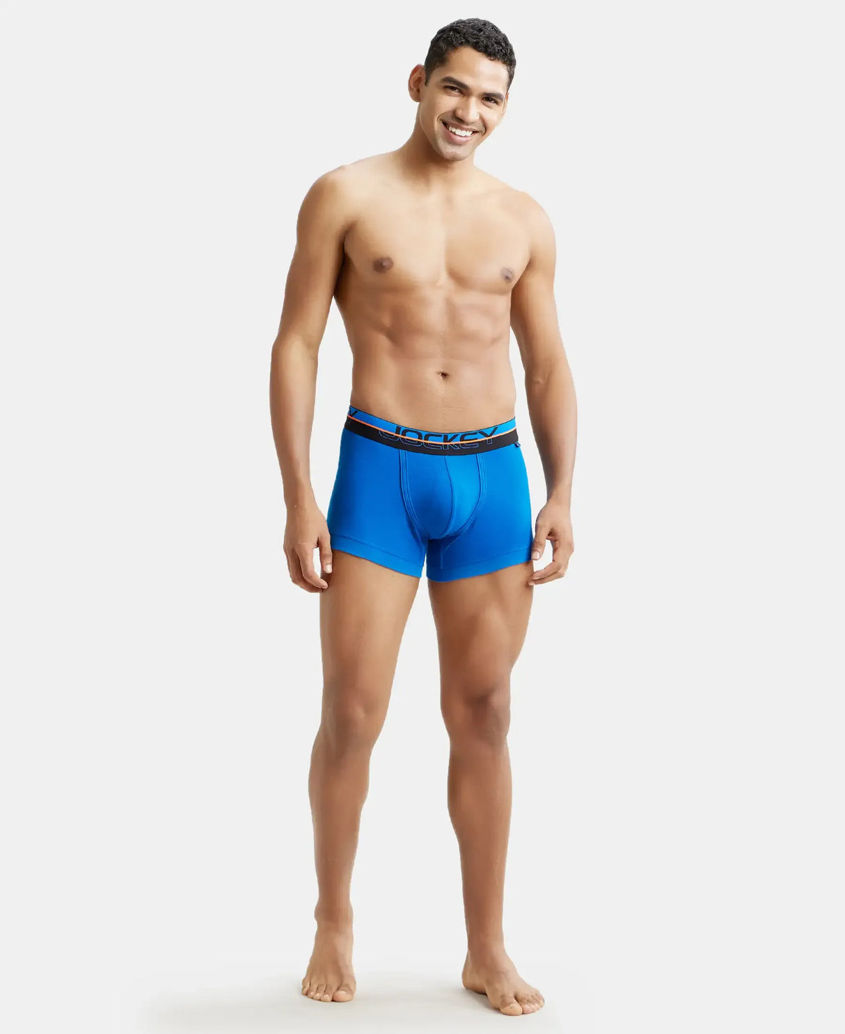 JOCKEY Super Combed Cotton Rib Solid Trunk with Ultrasoft Waistband #FP03- Rich Royal Blue