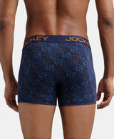 JOCKEY Super Combed Cotton Printed Trunk with Ultrasoft Waistband #FP23- Navy & Autumn Glory