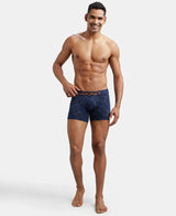 JOCKEY Super Combed Cotton Printed Trunk with Ultrasoft Waistband #FP23- Navy & Autumn Glory