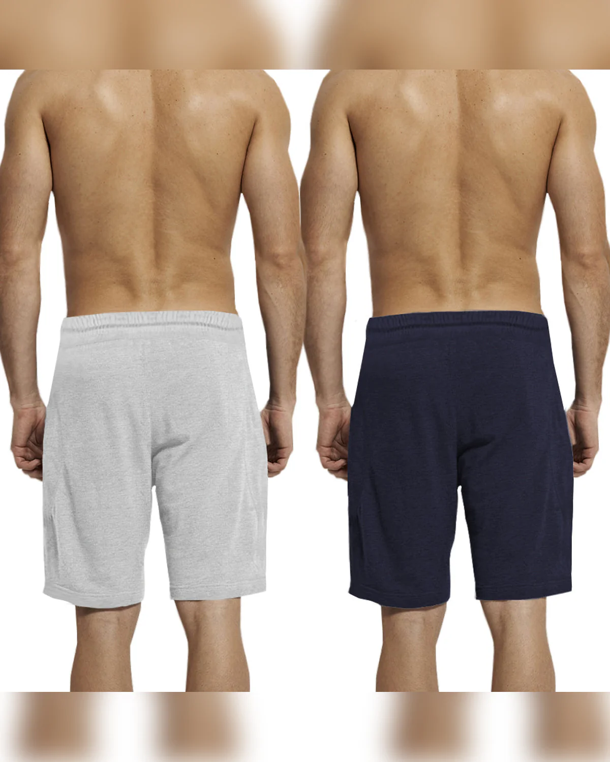 Men's Short - Navy Blue & Grey (Pack Of 2)