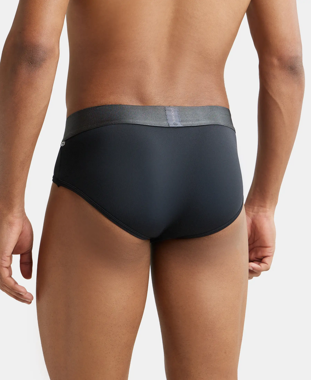 JOCKEY Tactel Microfiber Solid Brief with Moisture Move Properties #IC27- Black