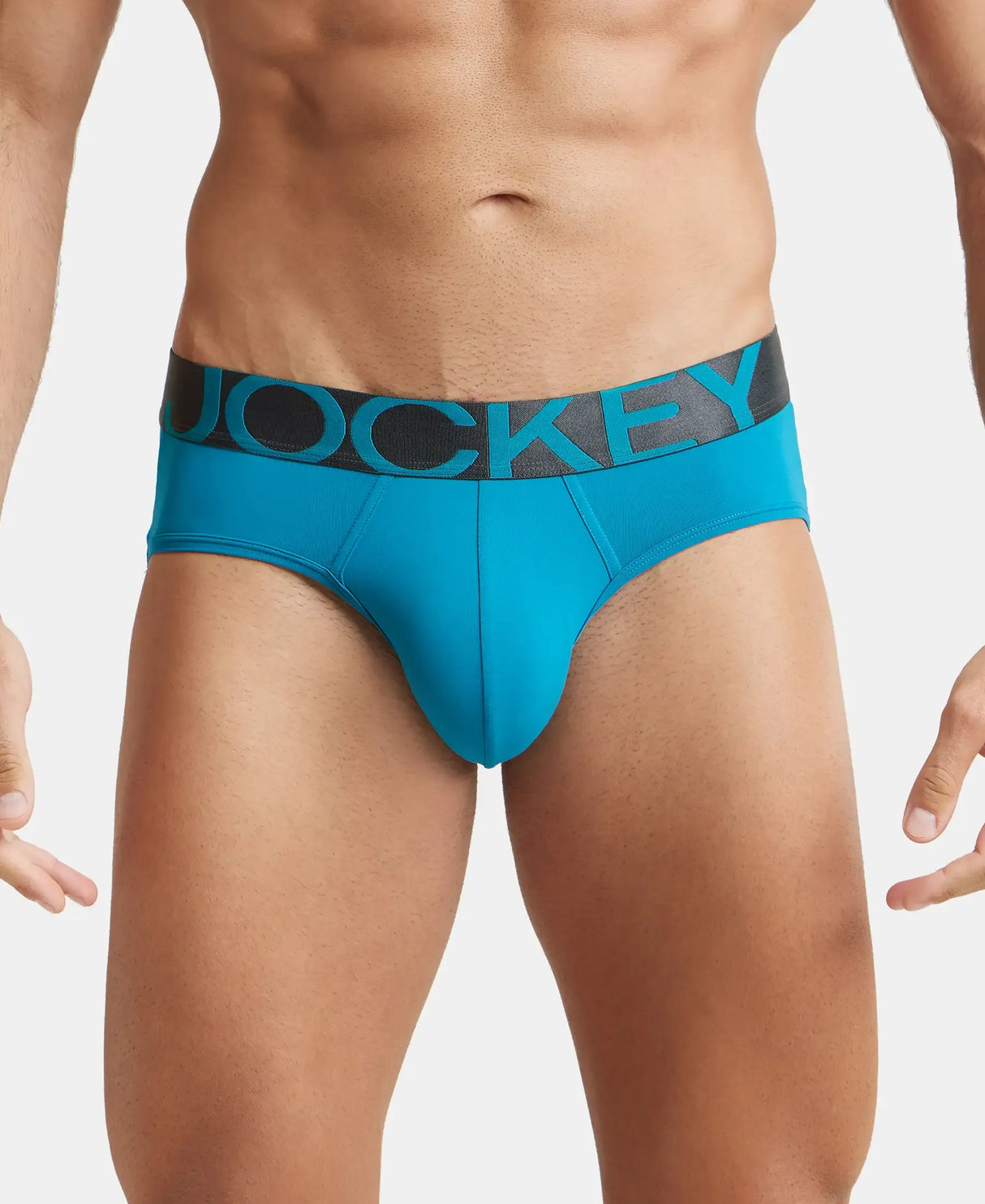 JOCKEY Tactel Microfiber Solid Brief with Moisture Move Properties #IC27-  Ocean Depth