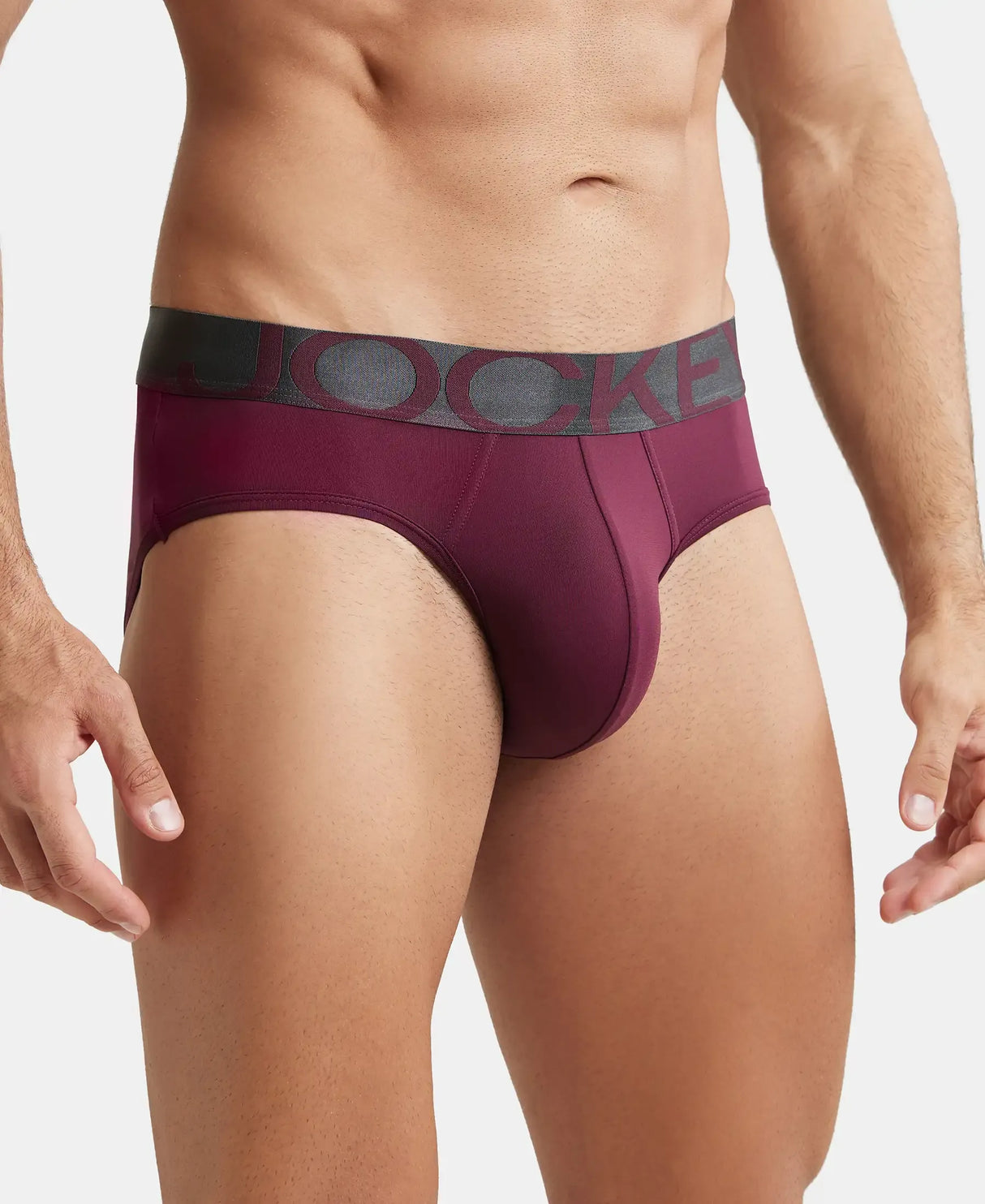 JOCKEY Tactel Microfiber Solid Brief with Moisture Move Properties #IC27- Wine Tasting