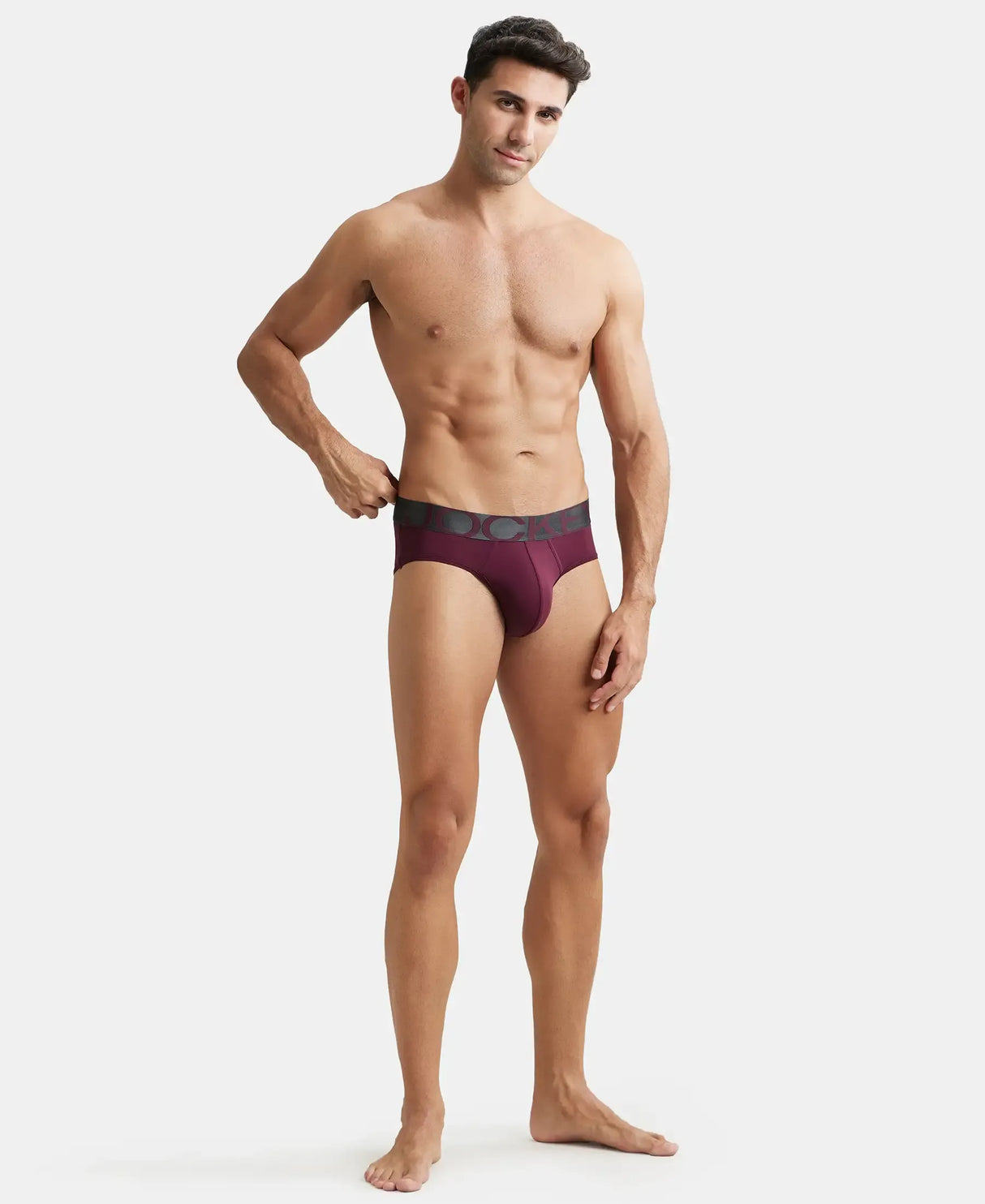 JOCKEY Tactel Microfiber Solid Brief with Moisture Move Properties #IC27- Wine Tasting