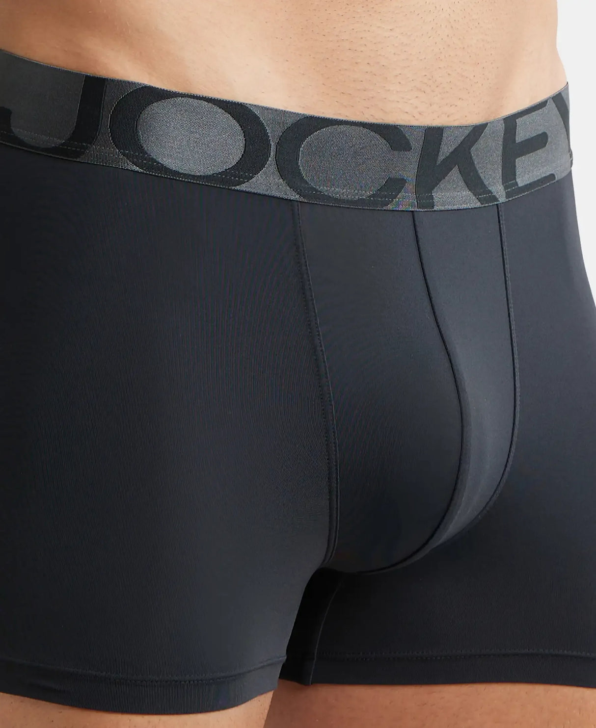 JOCKEY Tactel Microfiber Solid Trunk with Moisture Move Properties #IC28-  Black