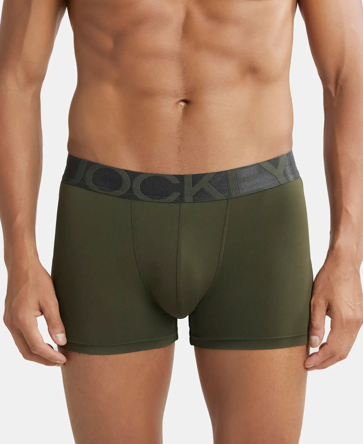 JOCKEY Tactel Microfiber Solid Trunk with Moisture Move Properties #IC28- Forest Night